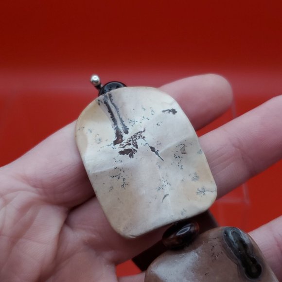 8 Inch 925 Sterling Silver Four Large Beautiful Stones Bracelet - Picture 5 of 8